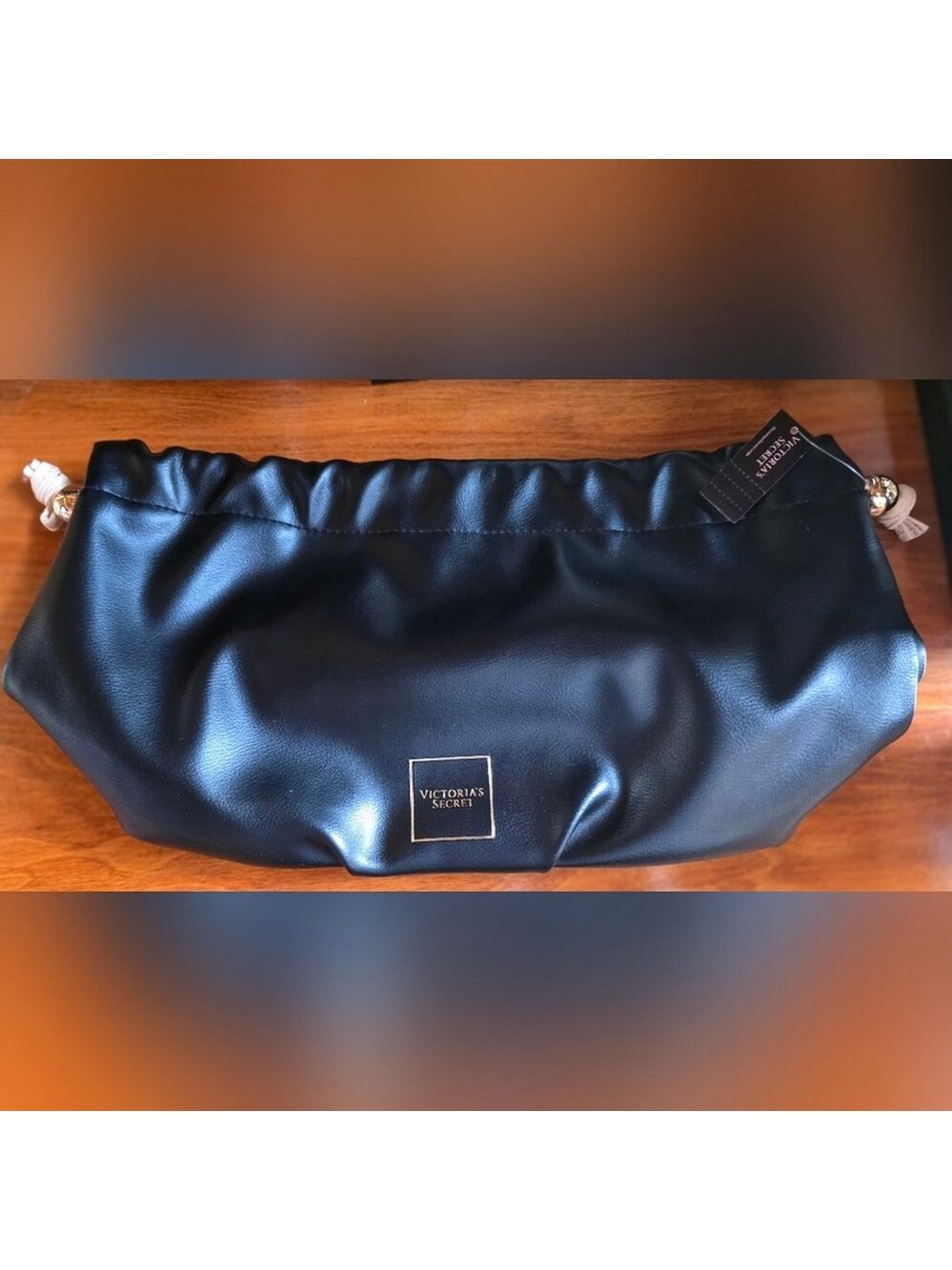 Victoria's Secret Black Cosmetic Bag NWT